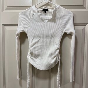 The Range Waffle Knit Ruched Shirt
